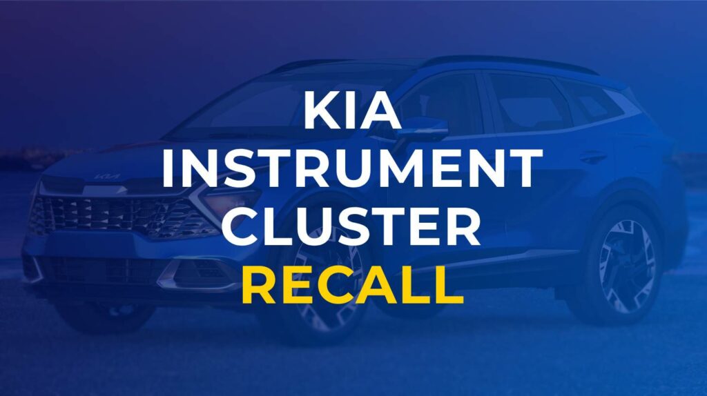 instrument cluster kia recall