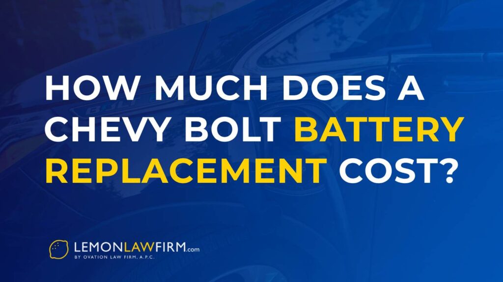 how much does a chevy bolt battery replacement cost?